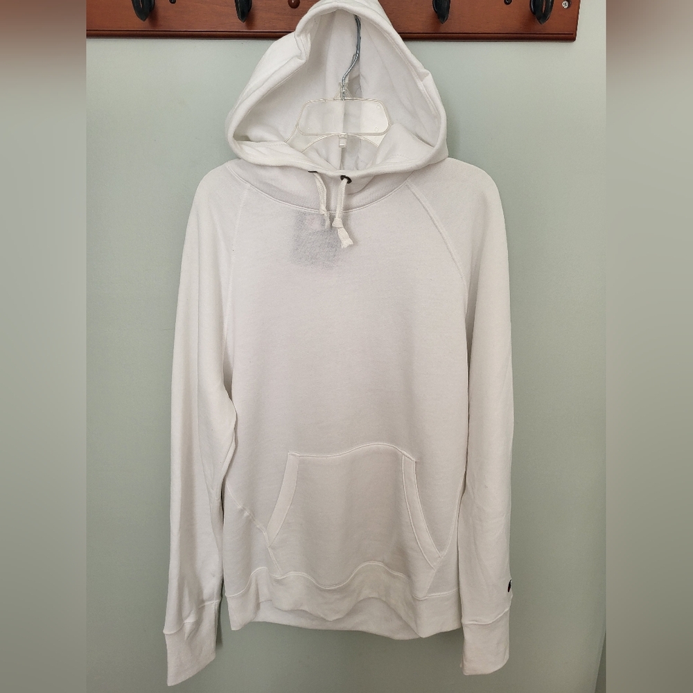 Champion Women Medium White Hoodie Sweatshirt Long Sleeve‎ New